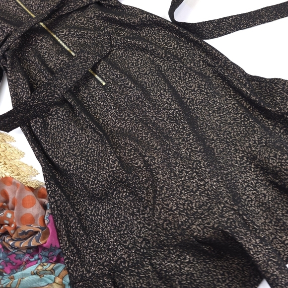 Calvin Klein Elegant Black Gold Sleeveless Poly Blend Formal Dress Sz 4 - Picture 11 of 11